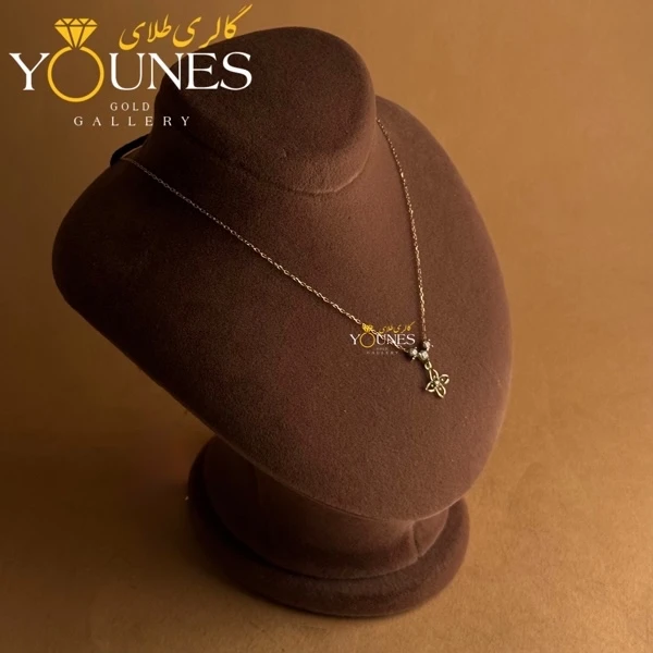 گردنبند شکوفه نگینی طلا